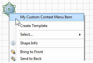 Built-in context menu extended with a custom menu item.