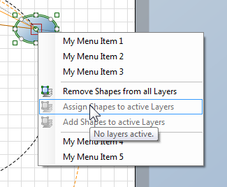A custom context menu with menu items created from MenuItemDefs. A custom context menu with menu items created from MenuItemDefs.